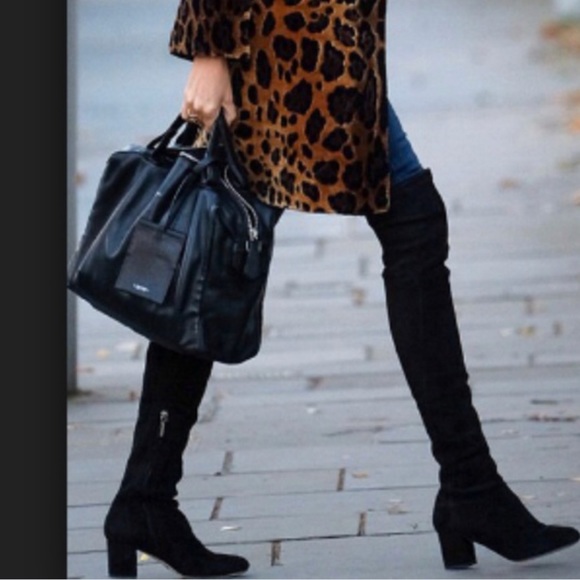 VINCE NY Blythe OTK Over The Knee Grey Suede Boots - Picture 6 of 6